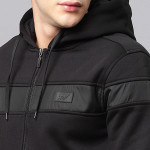 Men Black Solid Bomber