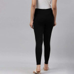 Women Black Solid Ankle Length Leggings