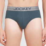 Men Grey Solid Pure Combed Cotton Basic Briefs