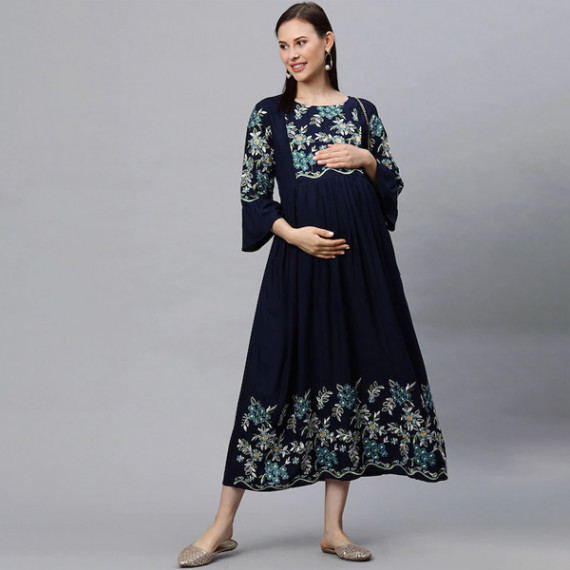 http://126822.m1110.group/products/women-navy-blue-embroidered-maternity-feeding-maxi-nursing-dress